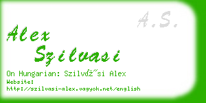alex szilvasi business card